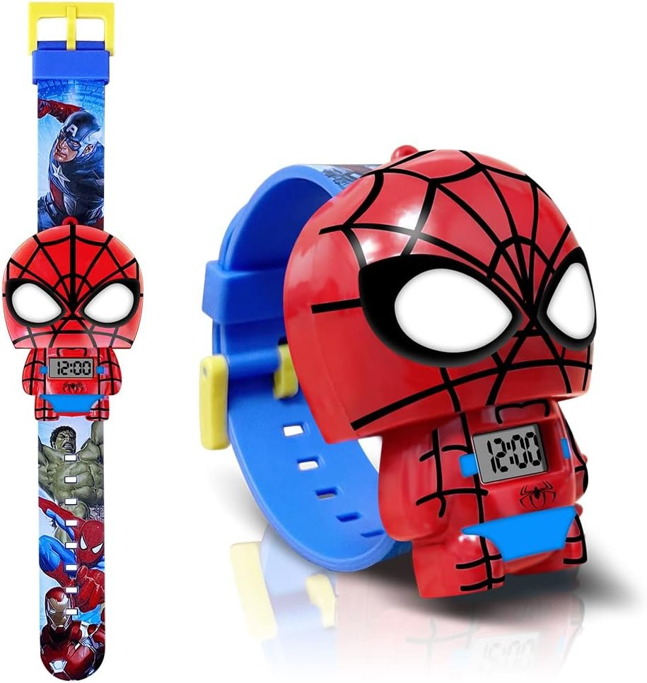 61Grh05svfL._AC_SL1000_.jpg Kids Watch, Toddler Watch, Superhero Kids Toy Watch Digital Quartz Plastic for Boys Girls,Kids Gift for Birthday,Christmas,Easter - Image 1