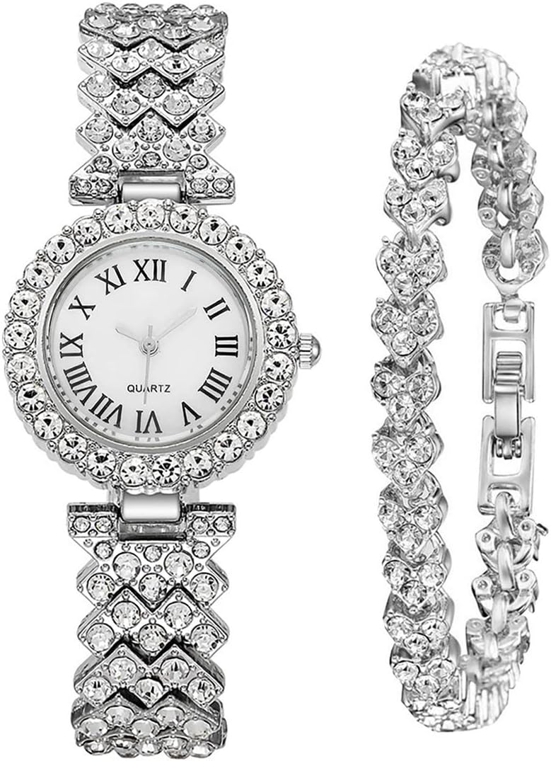 Women Diamond Watchs Luxury Fashion Ladies Bangle Bracelet Set Wrist Watch Female Dress Watch