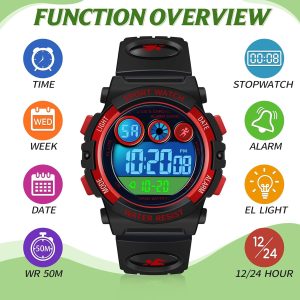 Digital Outdoor Sport Waterproof Watches Stopwatch Wristwatch - Image 2