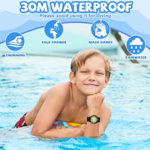 SOCICO Kids Analog Watch with Light for Boys Girls Waterproof Time Teaching Watch with Soft Band Learning Time Wrist Watch Easy to Read for Children Great Gifts - Image 4