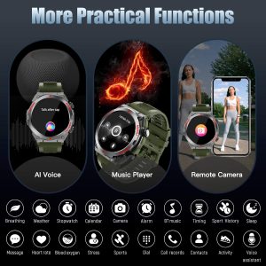 Smart Watch, 1.52-Inch Touch Screen  Smartwatch with Text and Call, Heart Rate and Activity Trackers - Image 6