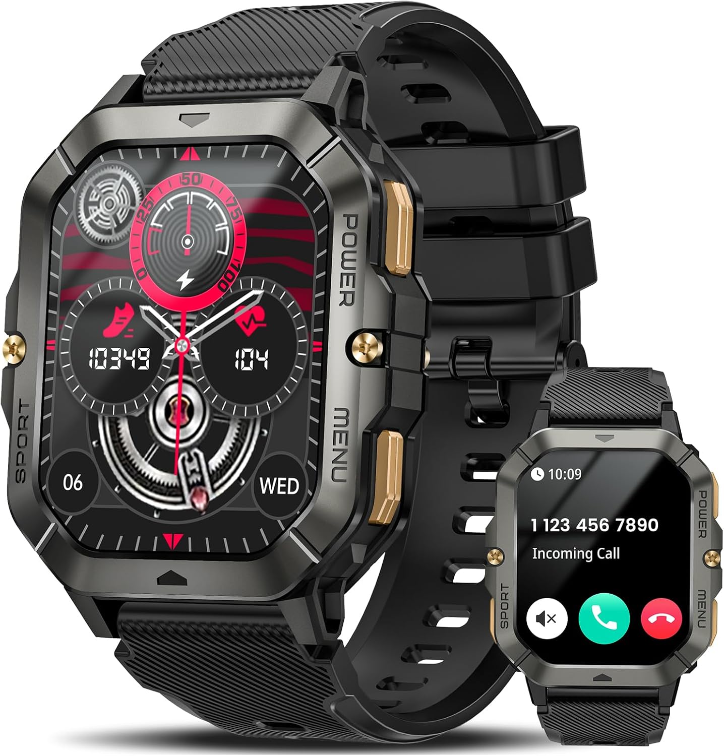 71uBDO3fJoL._AC_SL1500_.jpg Smart Watches for Men 2.02'' Fitness Waterproof Fitness Tracker with Blood Pressure/Heart Rate/Sleep - Image 1