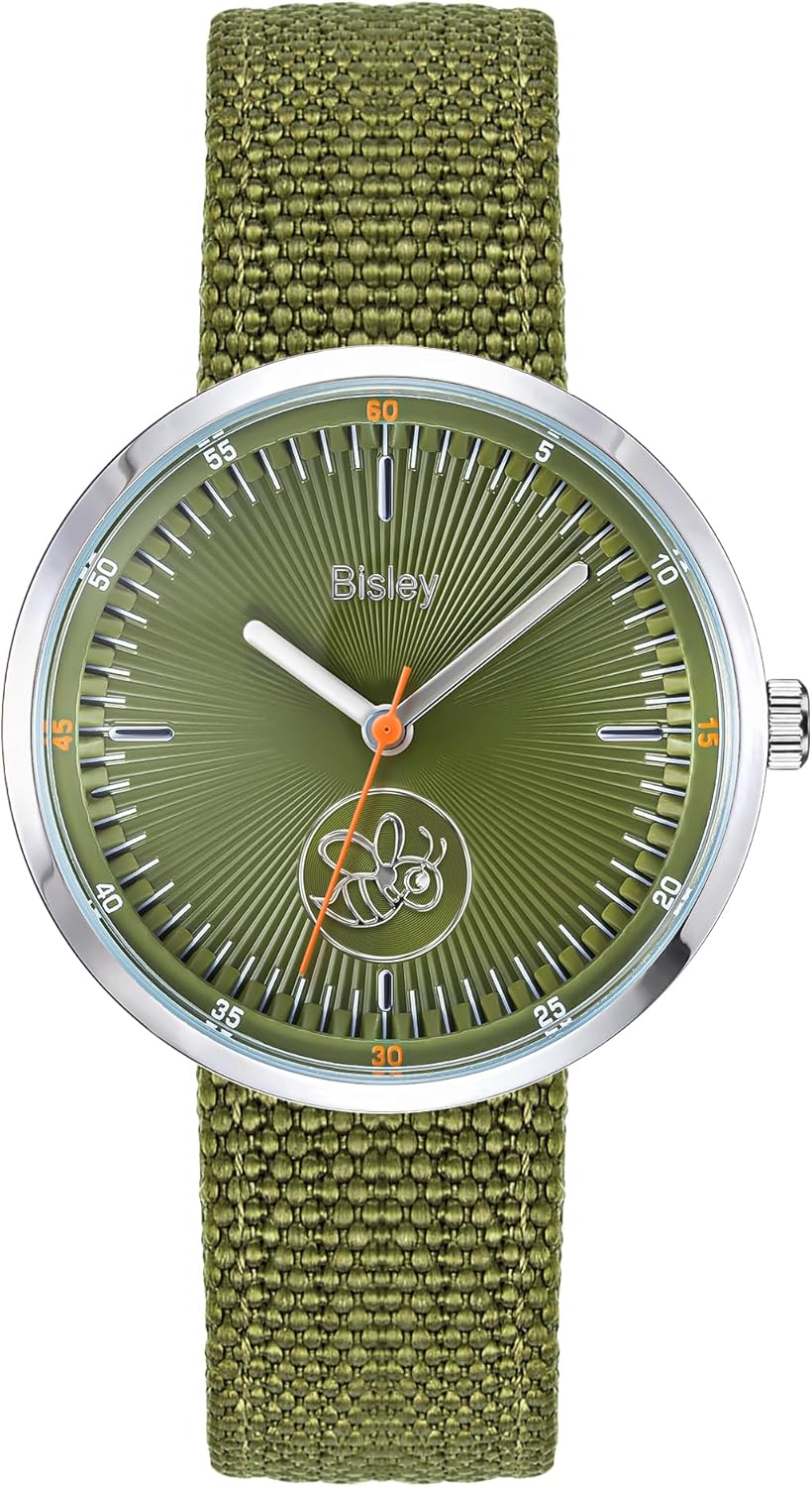 81EAUKf3vL._AC_SL1500_.jpg 38MM Unisex Watch Easy to Read Waterproof Nylon Strap Watch - Image 1