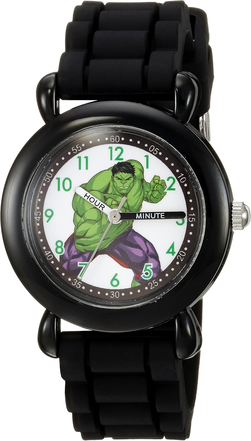 81YqcmNKCkL._AC_SL1500_.jpg MARVEL Kids' Plastic Time Teacher Analog Quartz Silicone Strap Watch - Image 1